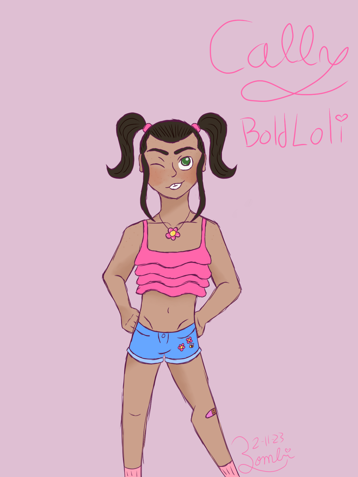 A picture of Cally, Freak4Freak's Lolicon love interest.